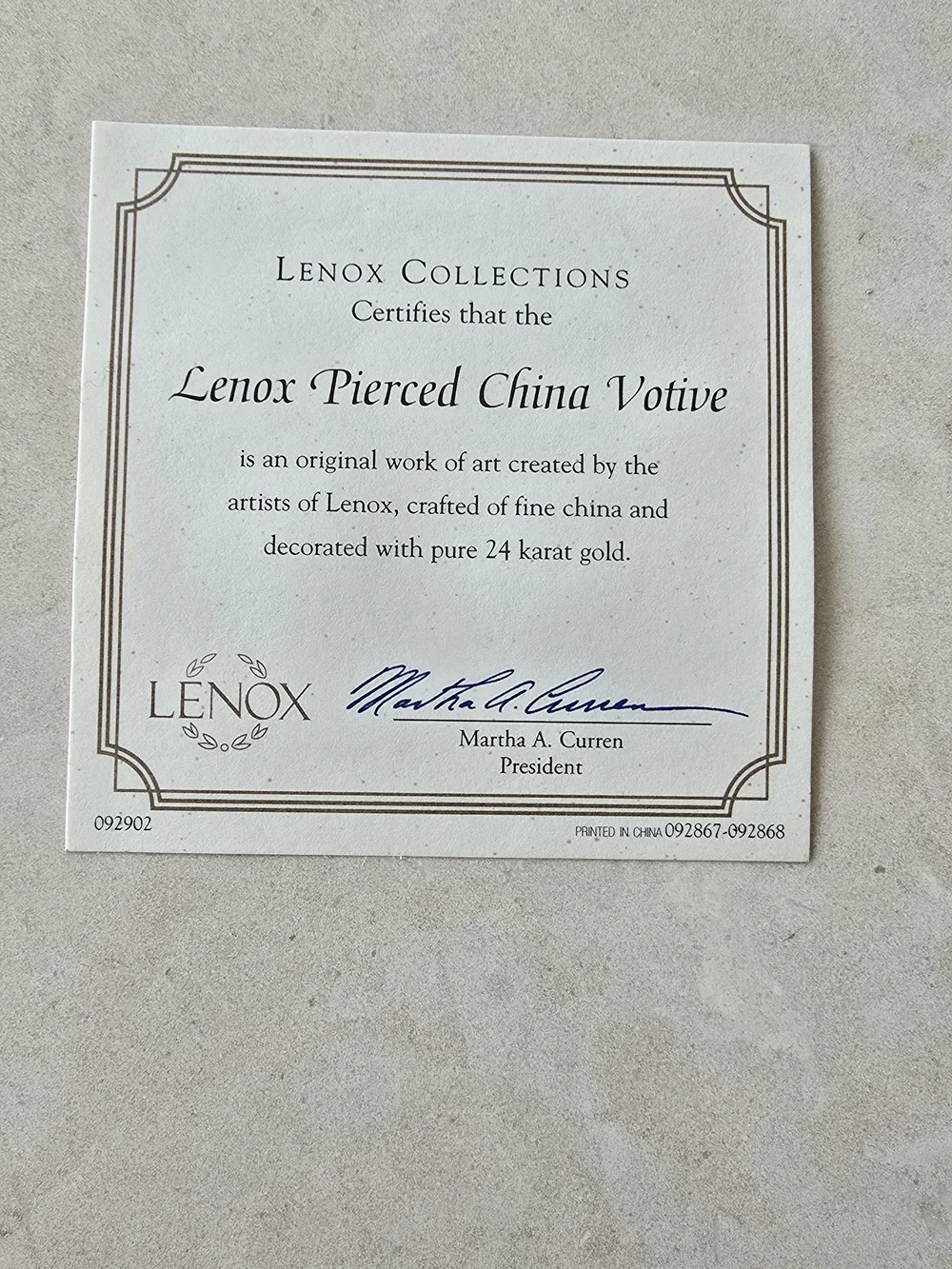 Lenox pair ceramic